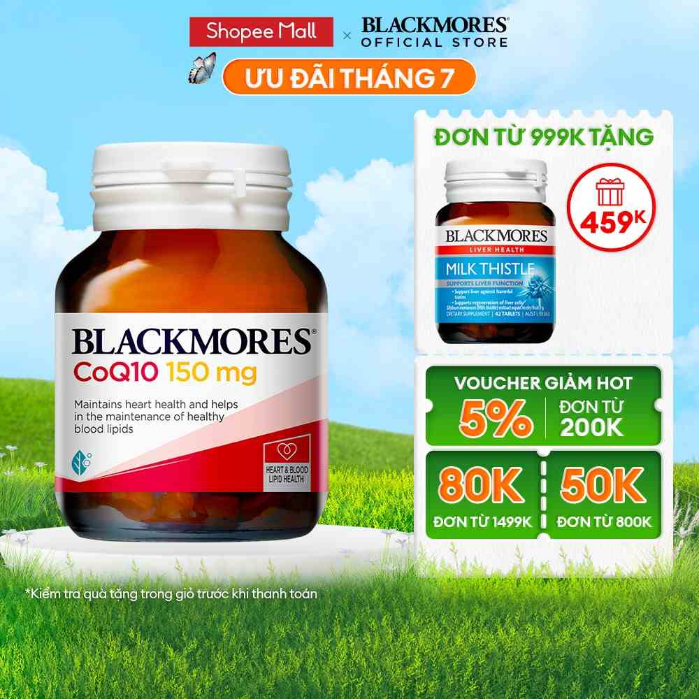 Viên Uống Bổ Tim Hỗ Trợ Sức Khỏe Blackmores CoQ10 150mg Lọ 30 Viên