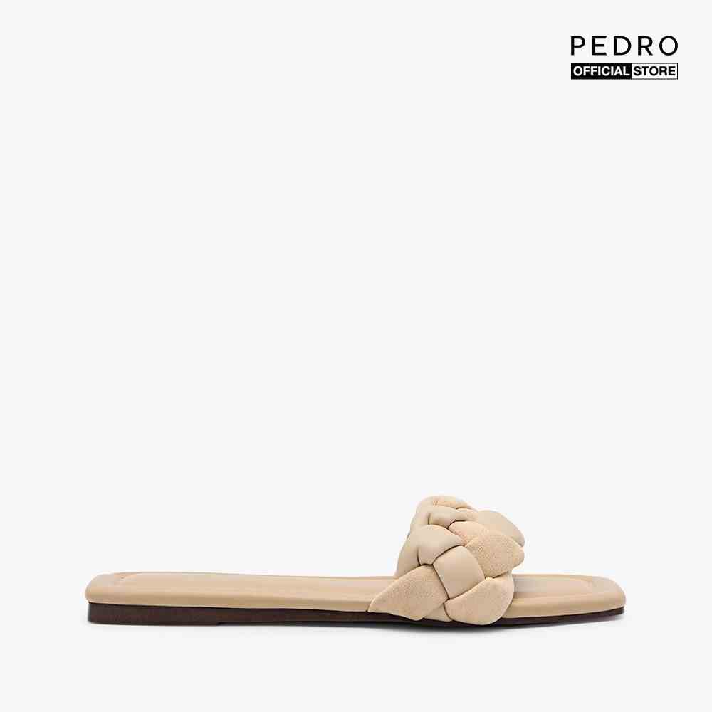 PEDRO - Dép nữ mũi vuông quai ngang Plait PW1-66680018-44