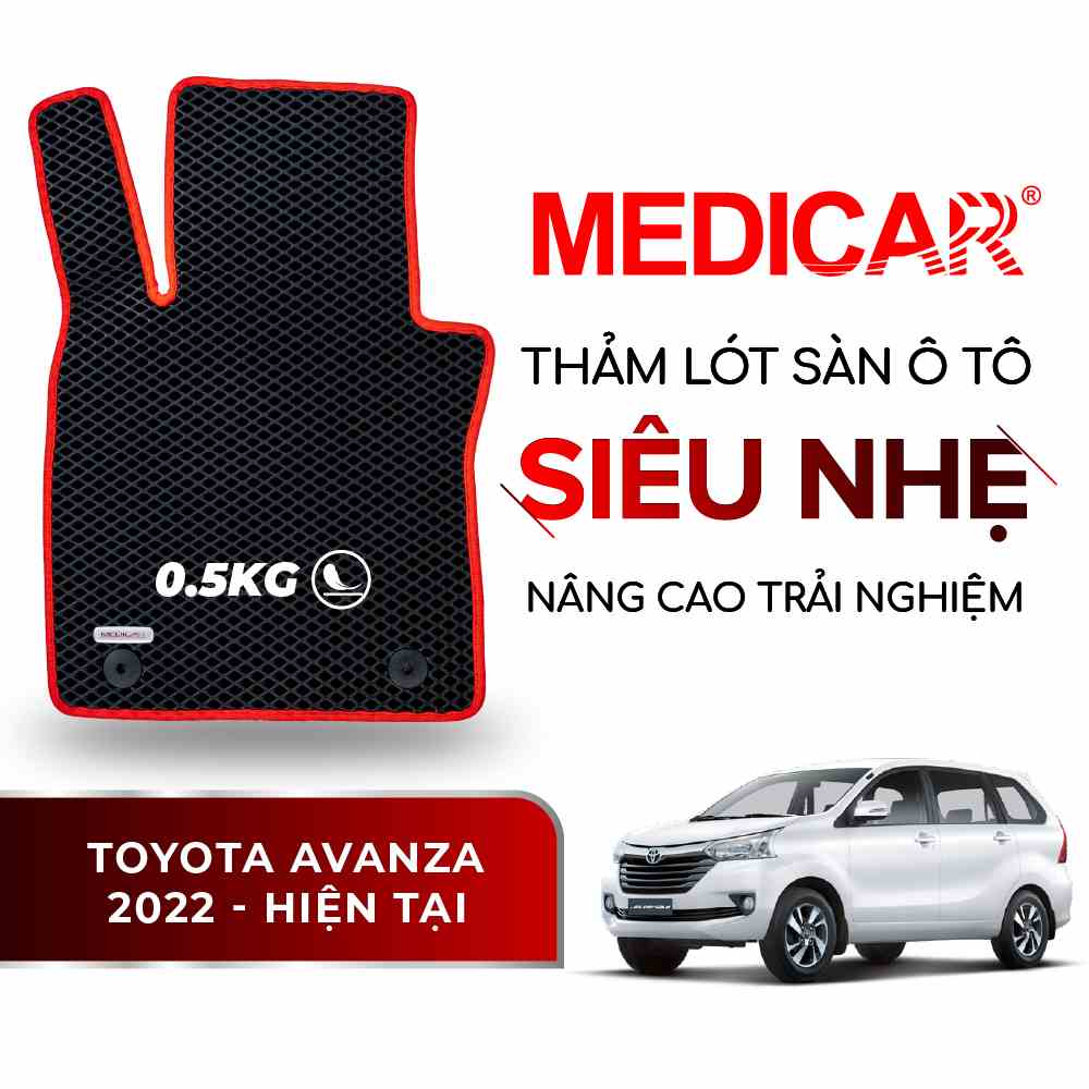 Thảm lót sàn Medicar ô tô Toyota Avanza (2022 - hiện tại) - chống nước, không mùi, ngăn bụi bẩn