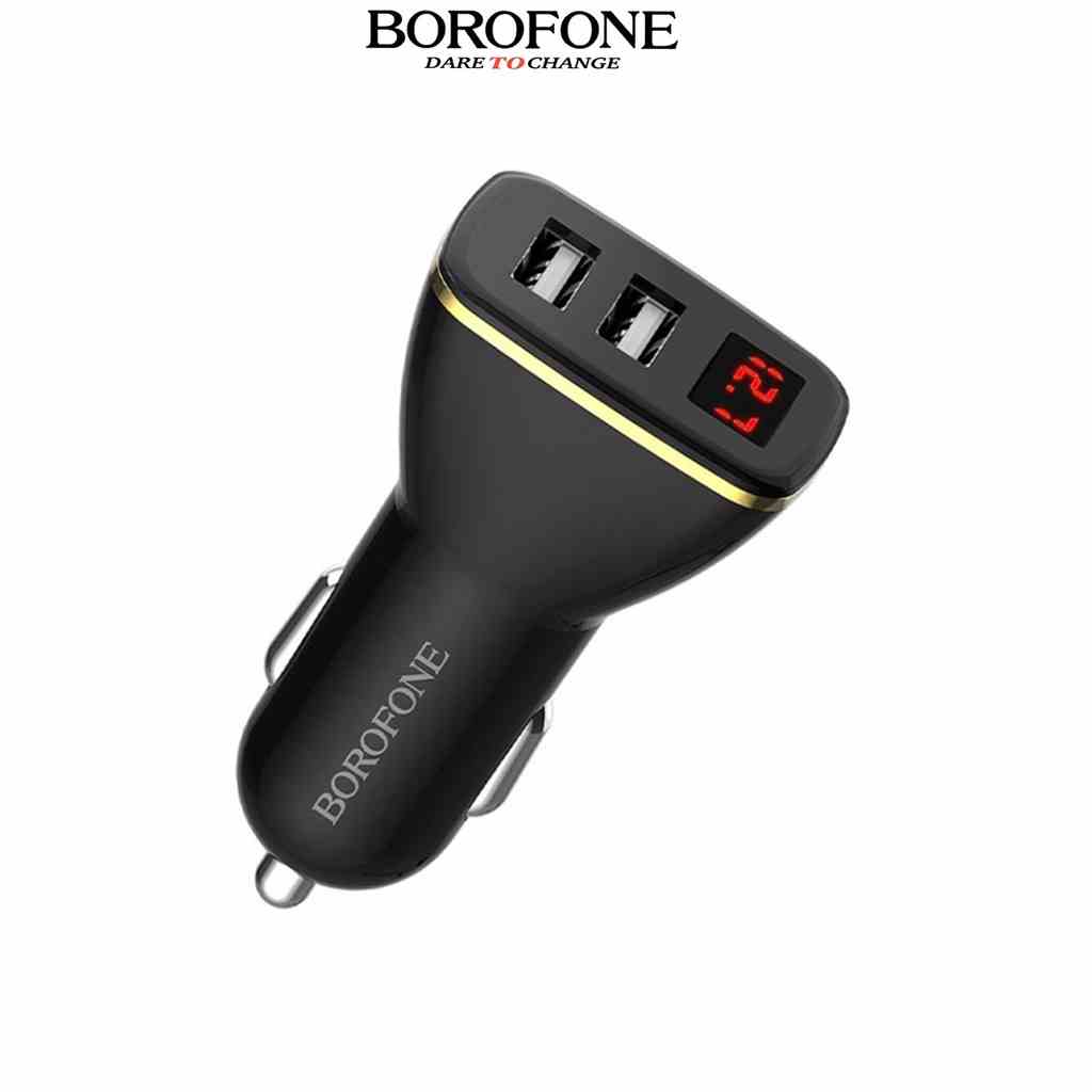 Cóc sạc xe hơi đa năng Borofone BZ11 - 2 cổng usb hàng chính hãng bền đẹp mắt nhỏ gọn sang trọng