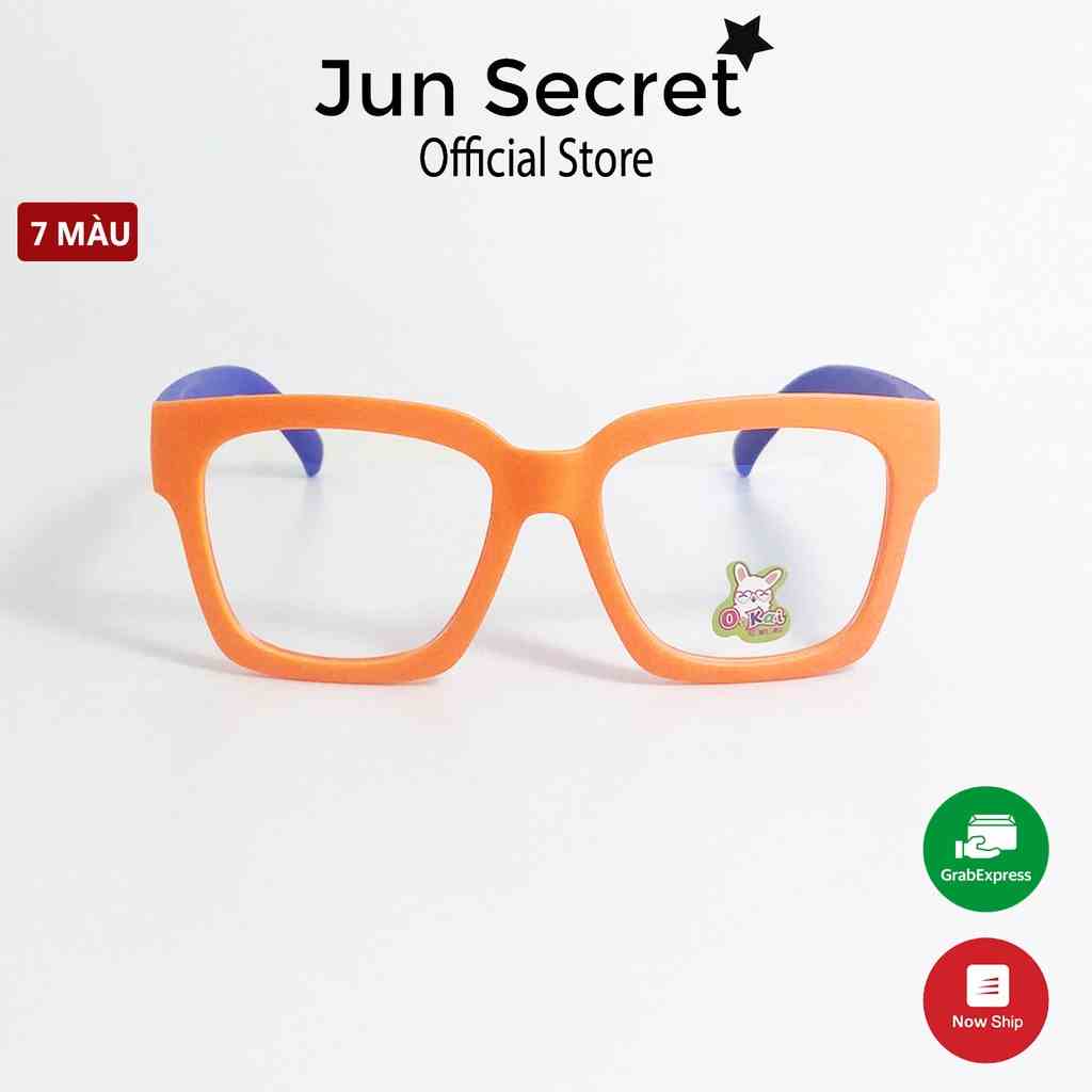 Kính mát trẻ em Jun Secret tròng đa giác nhiều màu đáng yêu có khả năng chống tia UV dành cho bé từ 4 đến 8 tuổi JS16A56