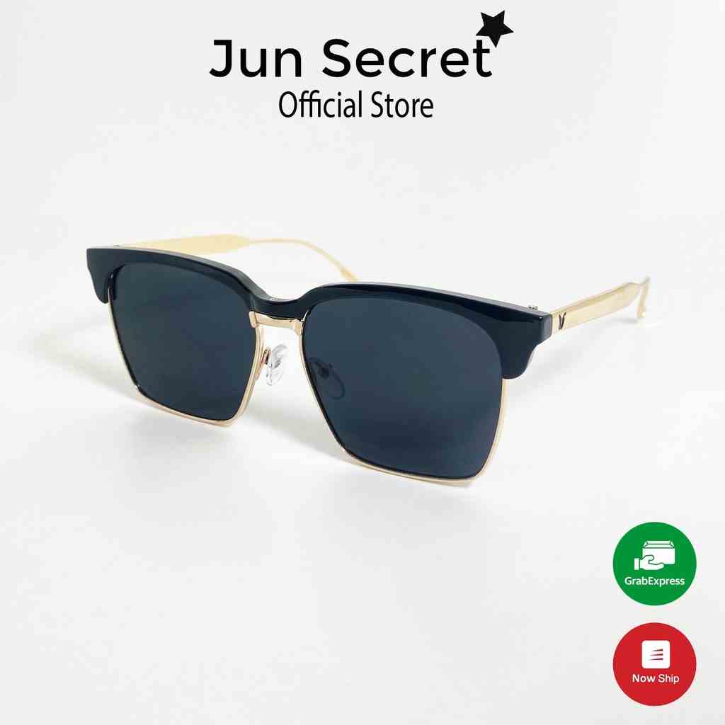 Kính mắt nam nữ thời trang Jun Secret kiểu dáng sang chảnh, tròng chống bụi, chống tia UV an toàn JS90A30