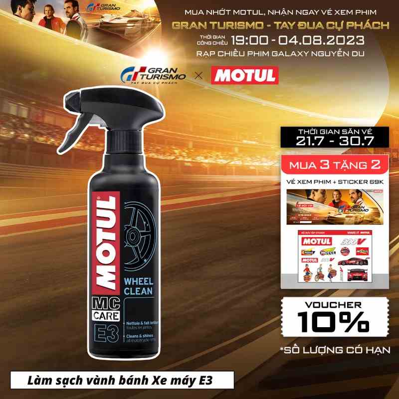 [Mã BMLTB35 giảm đến 35K đơn 99K] Dung dịch làm sạch vành bánh xe - E3 WHEEL CLEAN 400ml