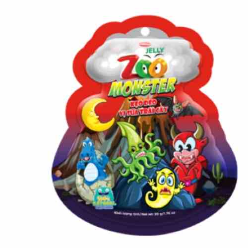 [Mã BMLTA35 giảm đến 35K đơn 99K] Kẹo dẻo Zoo Monster túi 3D 50g- Bibica