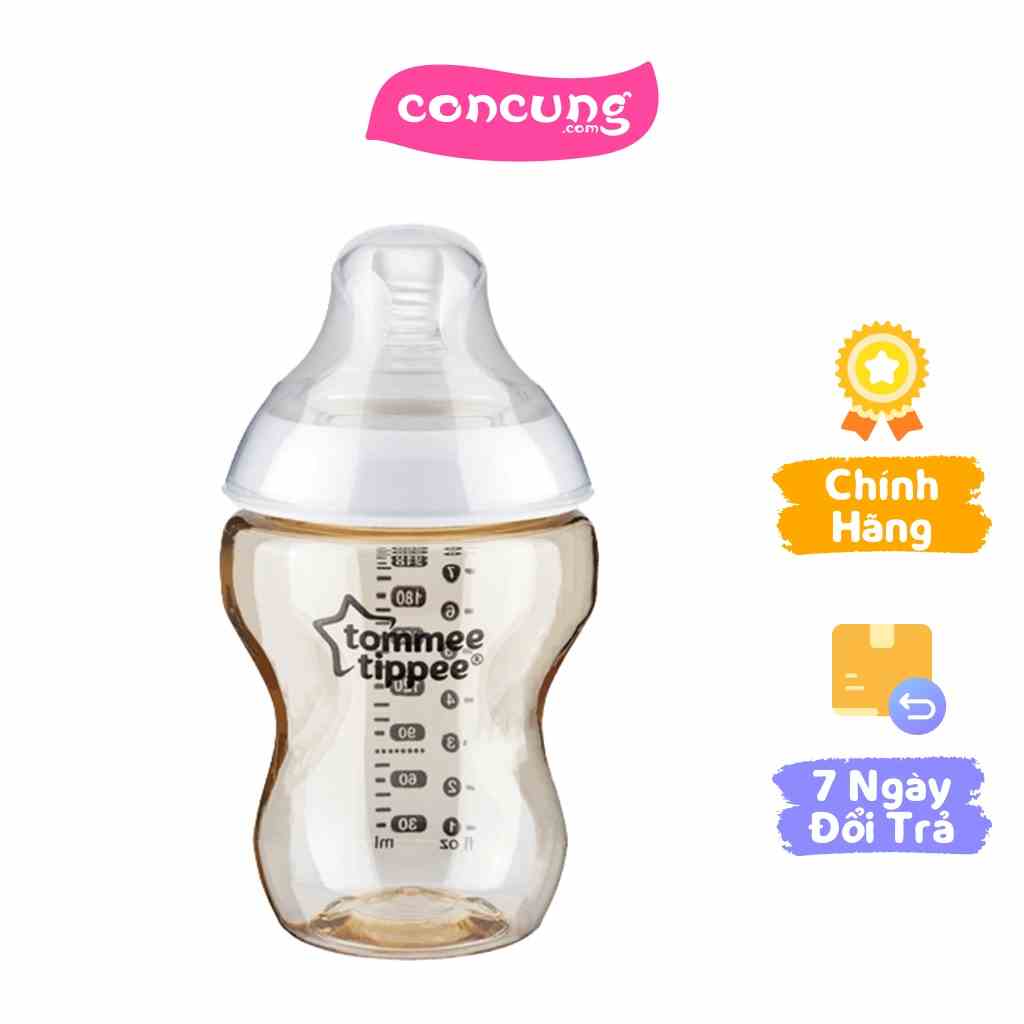 Bình sữa PPSU ty siêu mềm tự nhiên Tommee Tippee Closer to Nature 260ml