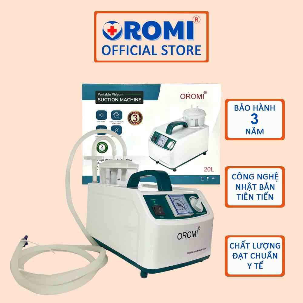 Máy hút dịch 1 bình dành cho người lớn và trẻ em OROMI SS-6A - Bảo hành chính hãng 3 năm