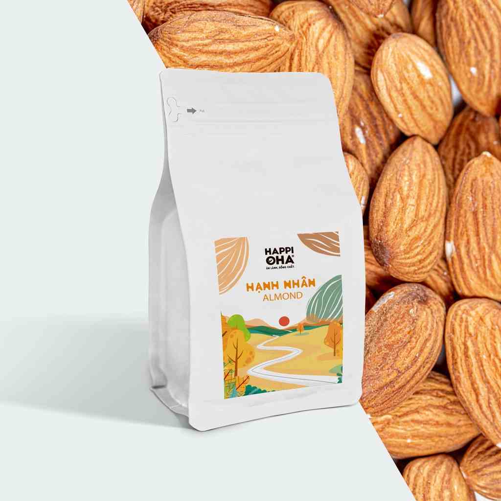 Hạnh Nhân Sống Chưa Rang, Hạt Dinh Dưỡng - Làm Sữa, Bánh, Làm Ngũ Cốc Granola HAPPI OHA