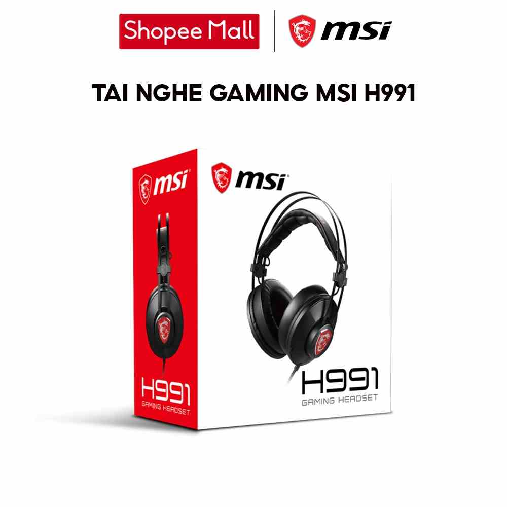 [Mã ELCL7 giảm 7% đơn 300K] [Quà tặng kèm không bán lẻ ]Tai nghe Gaming có khung choàng đầu MSI H991 (20Hz - 20KHz)