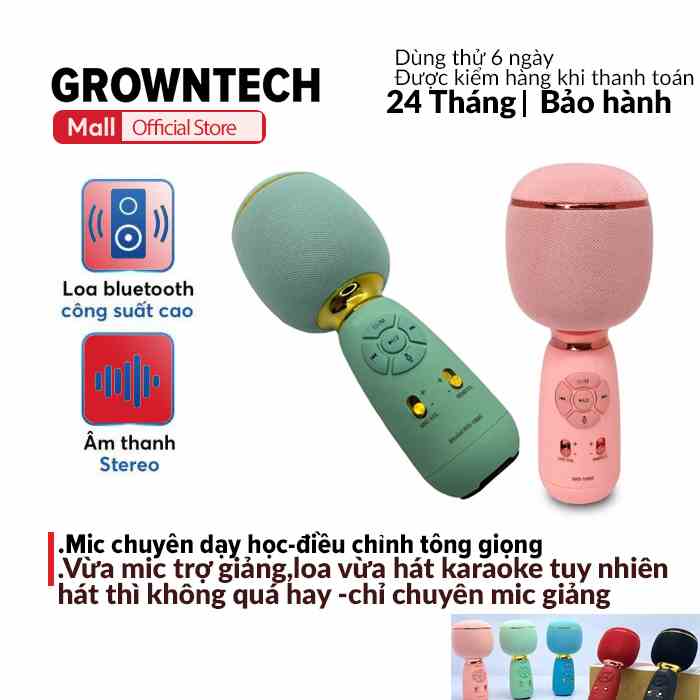 Micro dạy học kèm loa bluetooth GrownTech WS 1885 bảo hành 24 tháng