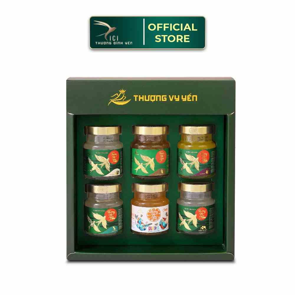 [Set Quà 6 Hũ] Yến Sào Chưng Sẵn CiCi Thượng Đỉnh Yến hũ 70ml 30% Tổ Yến Sào Khánh Hoà nguyên chất sang trọng, cao cấp