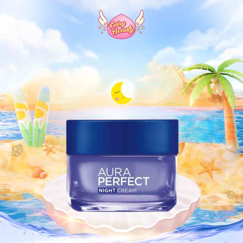 [LOREAL PARIS] Kem Dưỡng Ban Đêm Giúp Trắng Sáng Và Đều Màu Da Hoàn Hảo Aura Perfect Night Cream 50ml