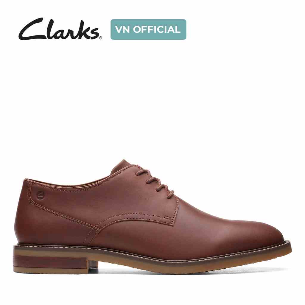 [Mã BMLTA35 giảm đến 35K đơn 99K] Giày buộc dây Tây Da Nam Clarks Jaxen Low màu Tan