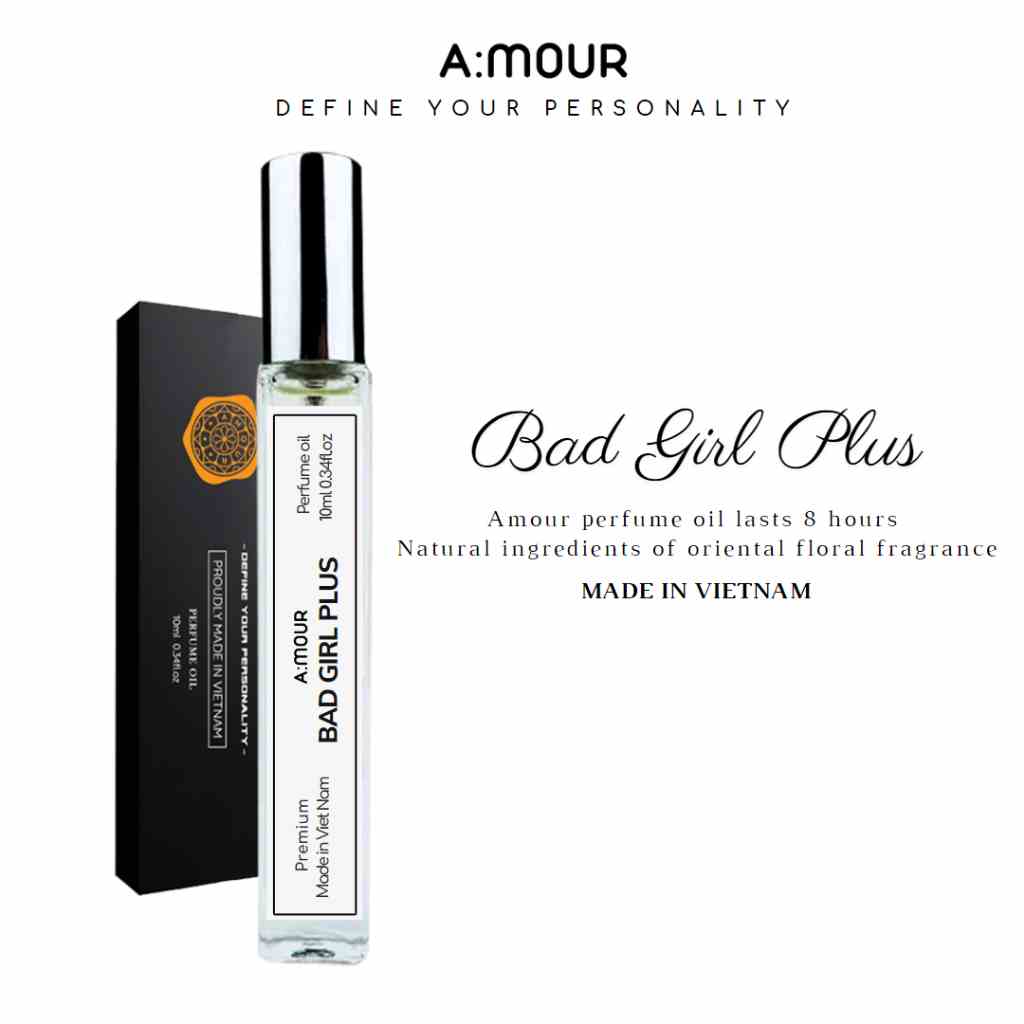 Tinh Dầu Nước Hoa Nữ Bad Girl Plus Nguyên Liệu Nhập Pháp Hương Thơm Quyến Rũ, Ngọt Ngào 10ml và 2ml - Dạng Xịt