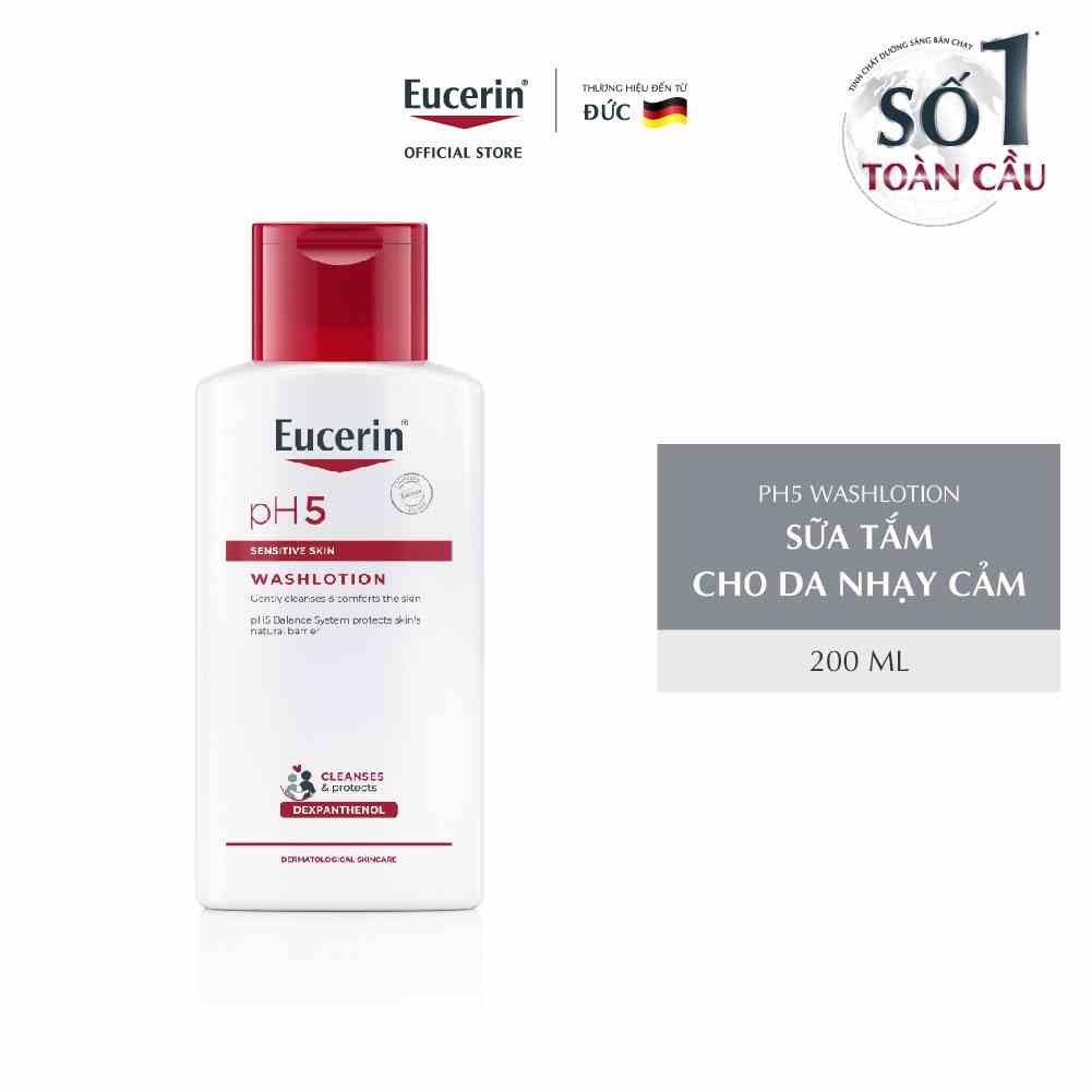 Sữa tắm cho da cơ thể nhạy cảm Eucerin pH5 Sensitive Skin Washlotion 200ml