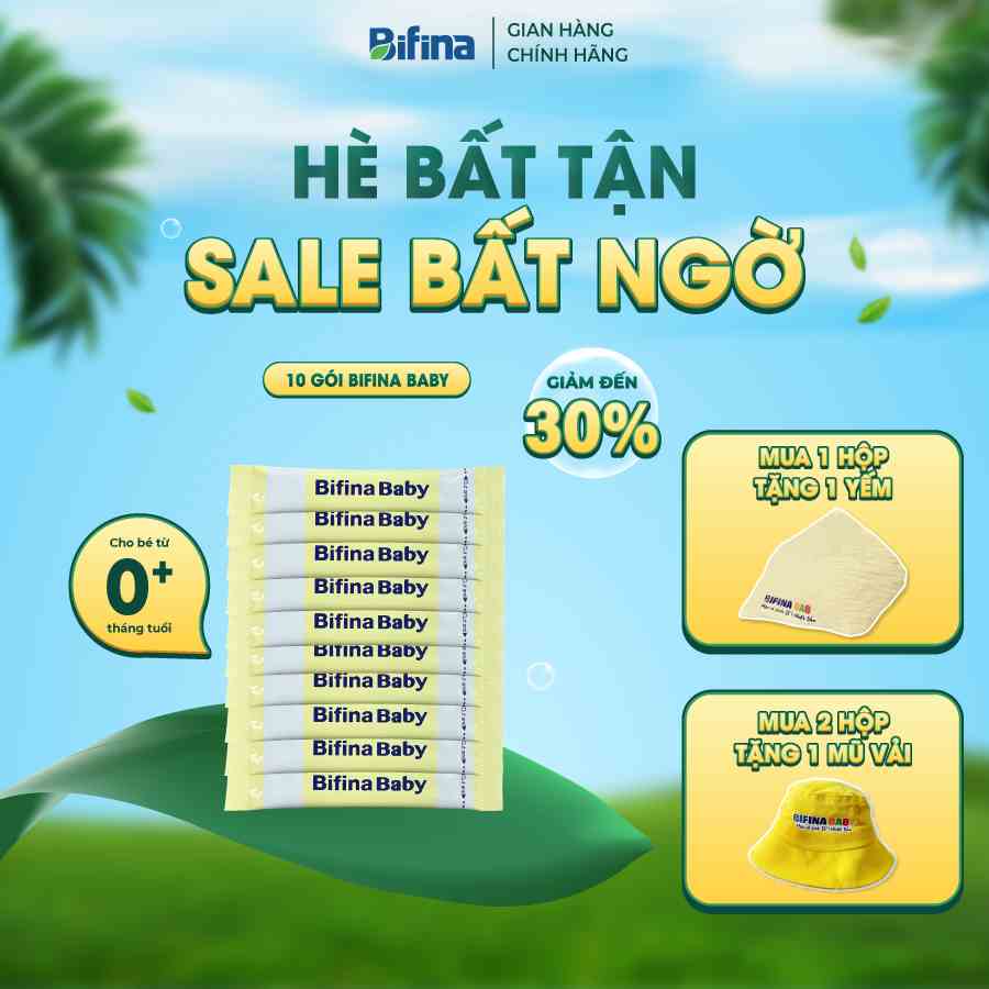 Men vi sinh Bifina Baby Nhật Bản - Lẻ 10 và 15 gói - Hỗ trợ bé ăn ngon, hấp thu tốt, hết táo bón