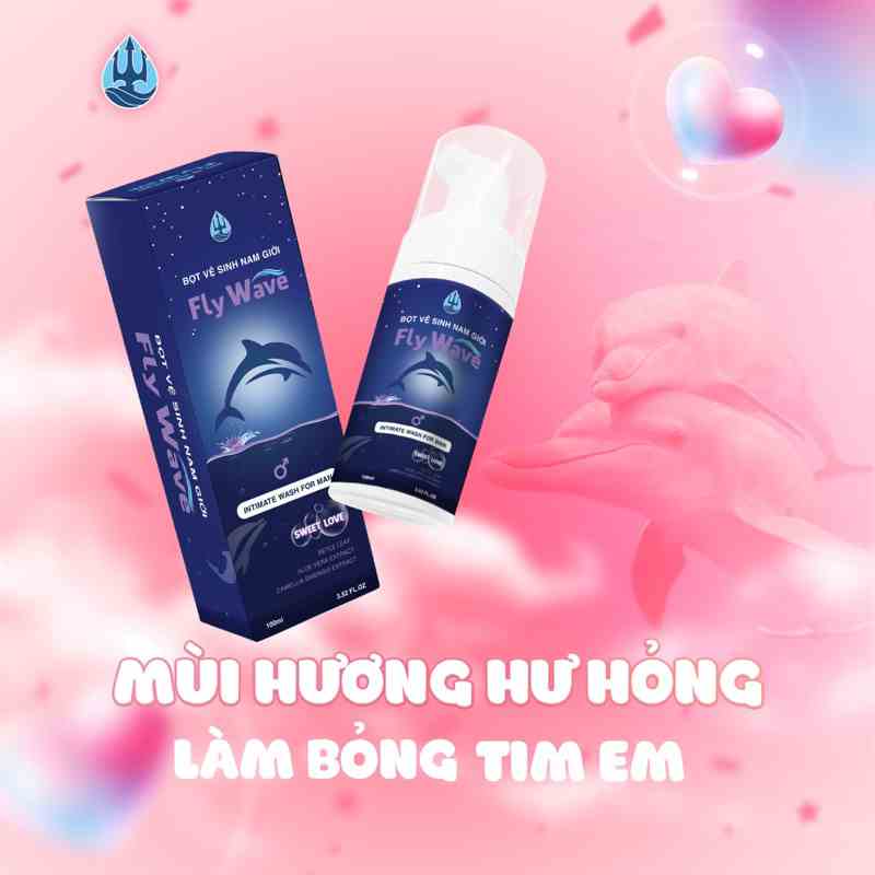 [Mã BMLTB35 giảm đến 35K đơn 99K] Dung dịch vệ sinh nam giới tạo bọt Fly Wave hương tình yêu unisex Sweet Love 100ml