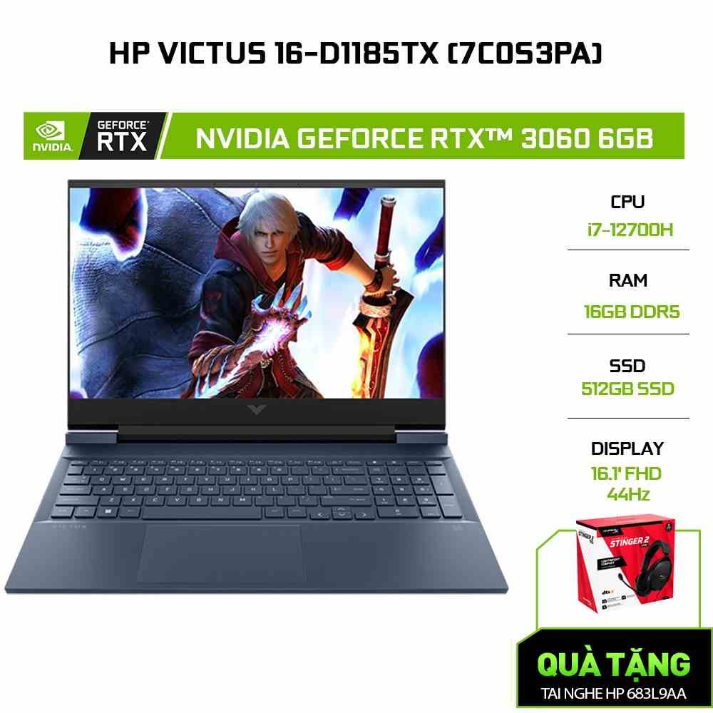 [Mã ELHP2TR5 giảm 12% đơn 18TR] Laptop HP Victus 16-d1185TX 7C0S3PA (i7-12700H | 16GB | 512GB 16.1 FHD 144Hz | Win 11)