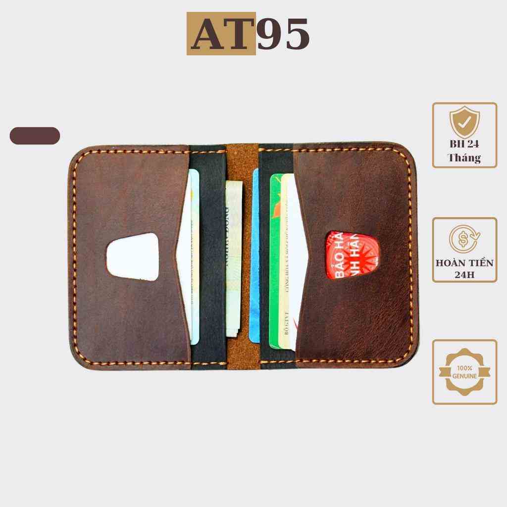 [Mã BMLTA35 giảm đến 35K đơn 99K] Ví đựng thẻ card holder da bò thật hàng thủ công thương hiệu W -mã 01