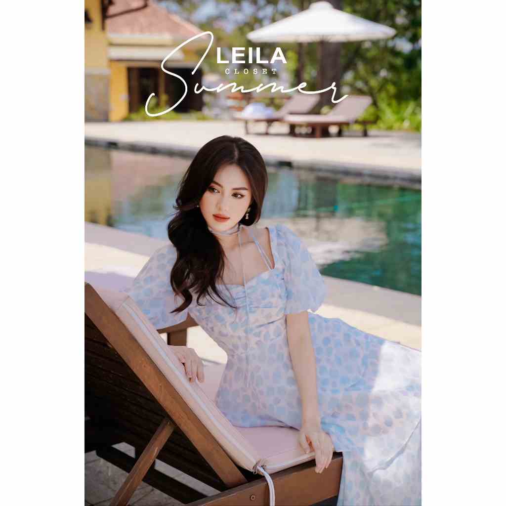 [Mã BMLTB200 giảm đến 100K đơn 499K] Đầm Orina Xanh - Leila closet