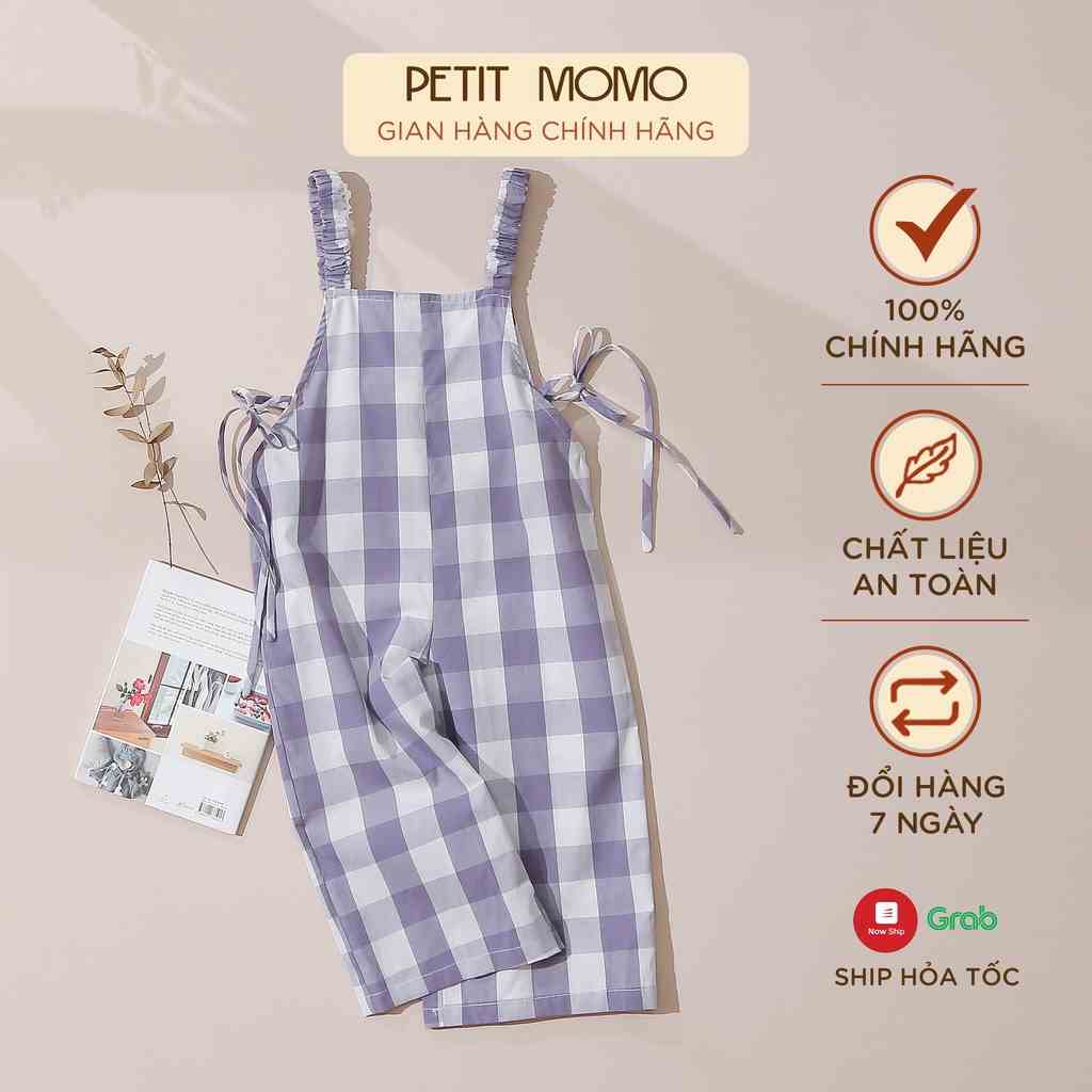 Quần Yếm Dài Cho Bé Gái PETIT MOMO Chất Vải Cotton Mềm Mại Thoáng Mát Họa Tiết Caro Năng Động H186