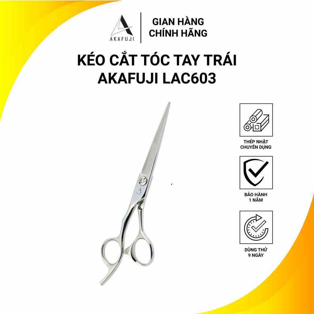 Kéo Cắt Tóc Tay Trái AKAFUJI LAC 603 SIZE 6.0 inches Thép Nhật Cao Cấp [HÀNG CHÍNH HÃNG] Bảo Hành 12 Tháng