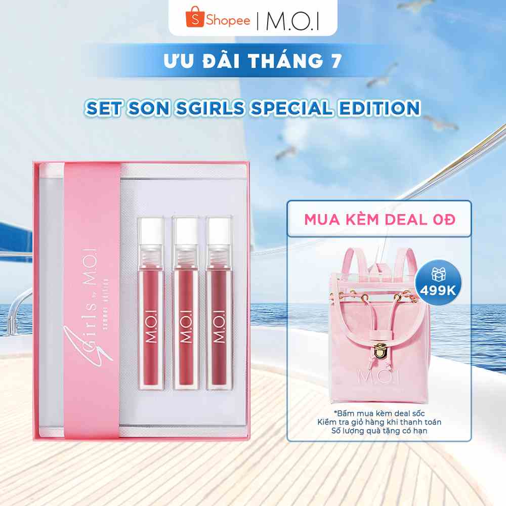 Set 3 cây Son Nhung Lỳ SGIRLS BY M.O.I SPECIAL EDITION mỏng nhẹ, mềm mại nhung mịn