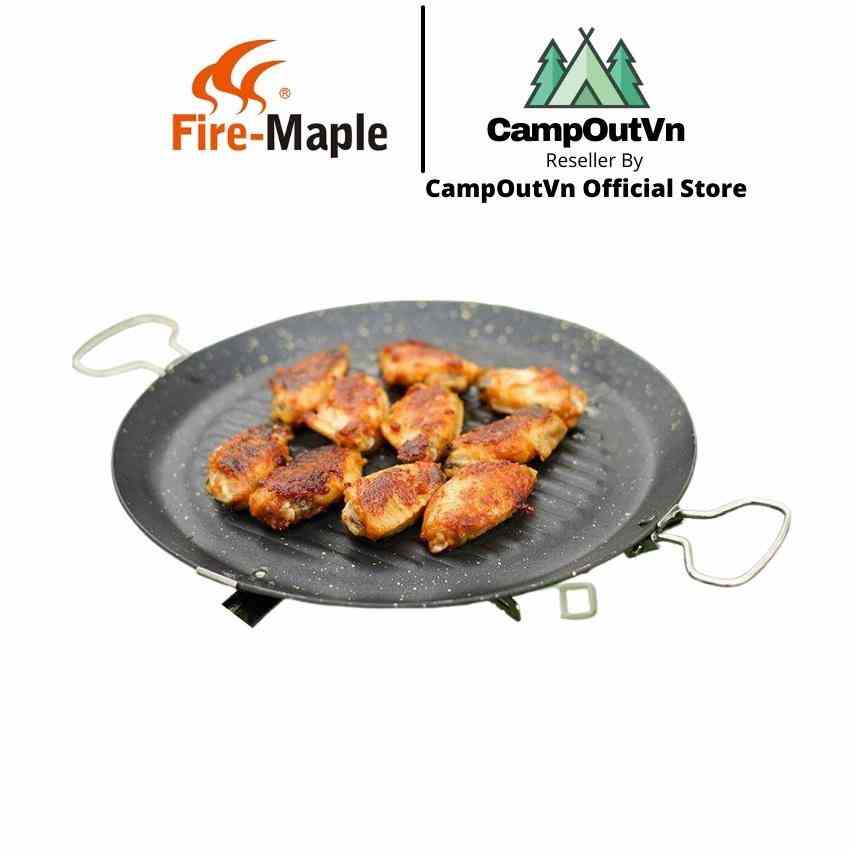 Chảo bếp nướng cắm trại firemaple campoutvn nướng bbq dã ngoại chống dính A301