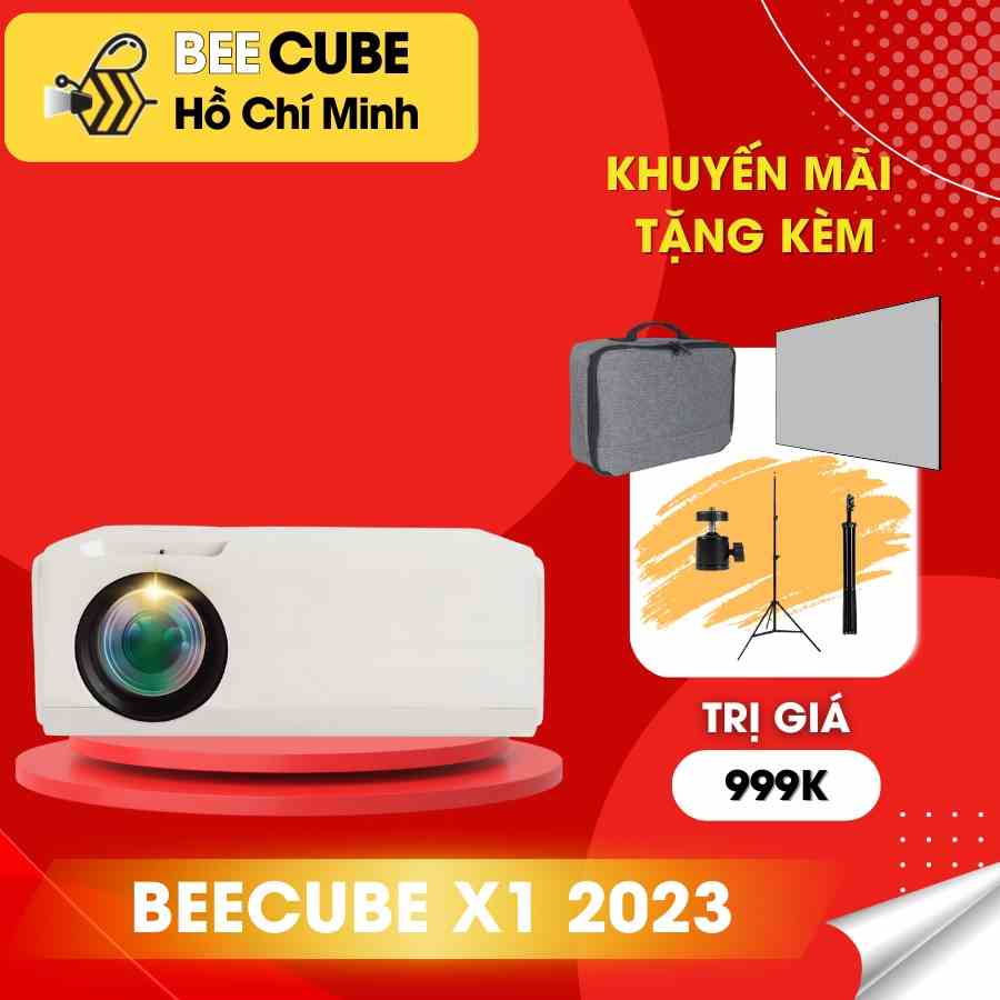 [Mã ELCL7 giảm 7% đơn 300K] Máy Chiếu Mini BEECUBE X1 Hệ Điều Hành Android + Kết nối Điện thoại - Bảo Hành 12 Tháng