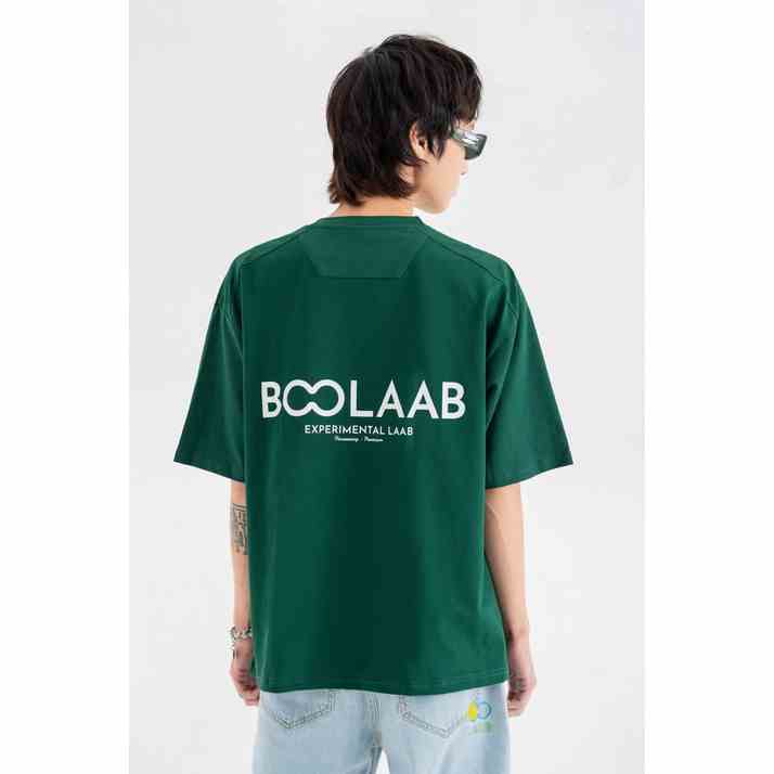 Áo Thun BOO Unisex Dáng Oversize Vải Cotton Cao Cấp In Logo BOOLAAB