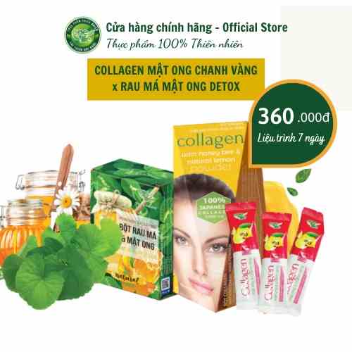 Liệu trình 1 Tuần Detox với Rau má Mật ong và Collagen Mật ong chanh vàng ONELIFE