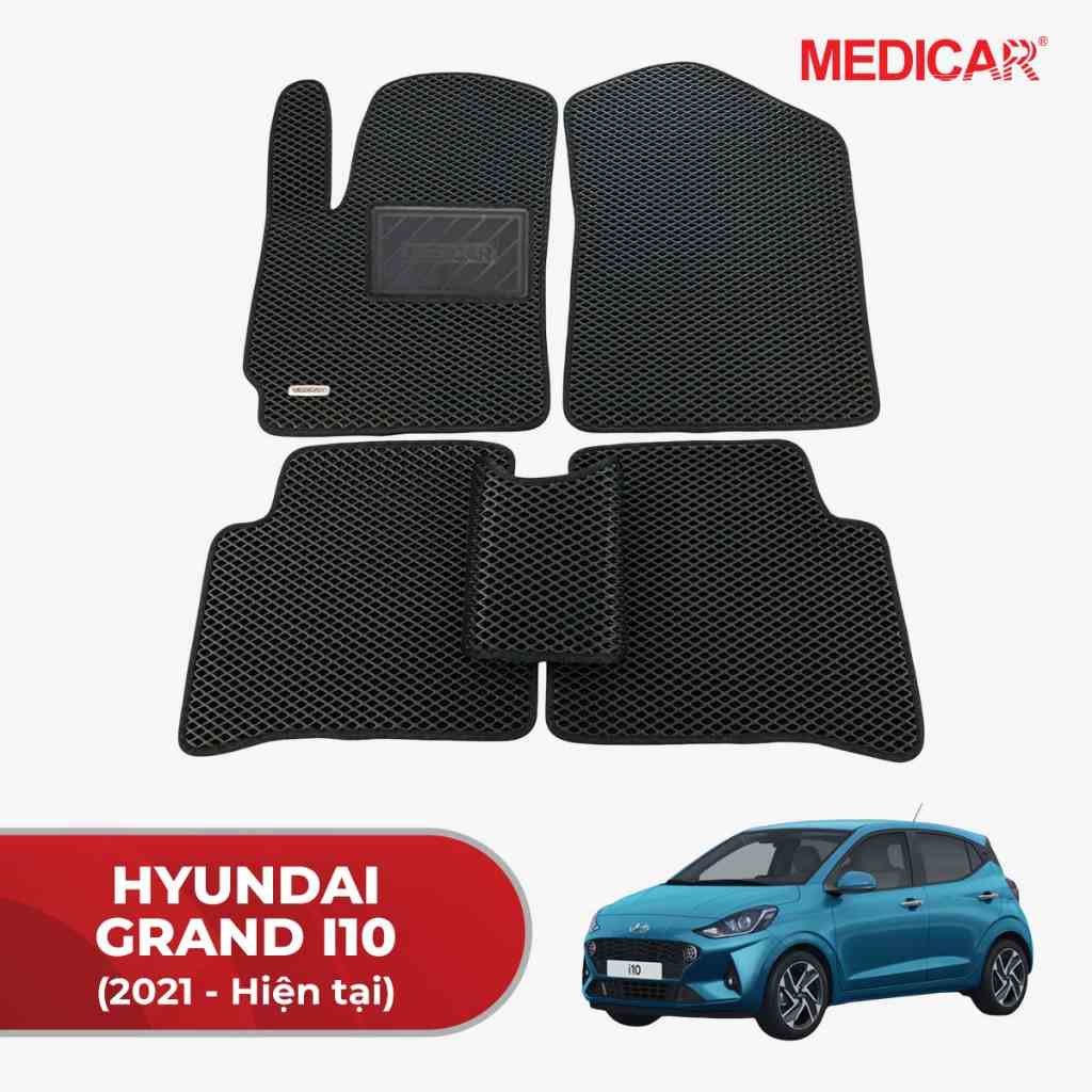 Thảm lót sàn ô tô Medicar xe Hyundai Grand i10 (2021 - Hiện tại), không thấm nước, dễ vệ sinh, bảo hành 1 năm