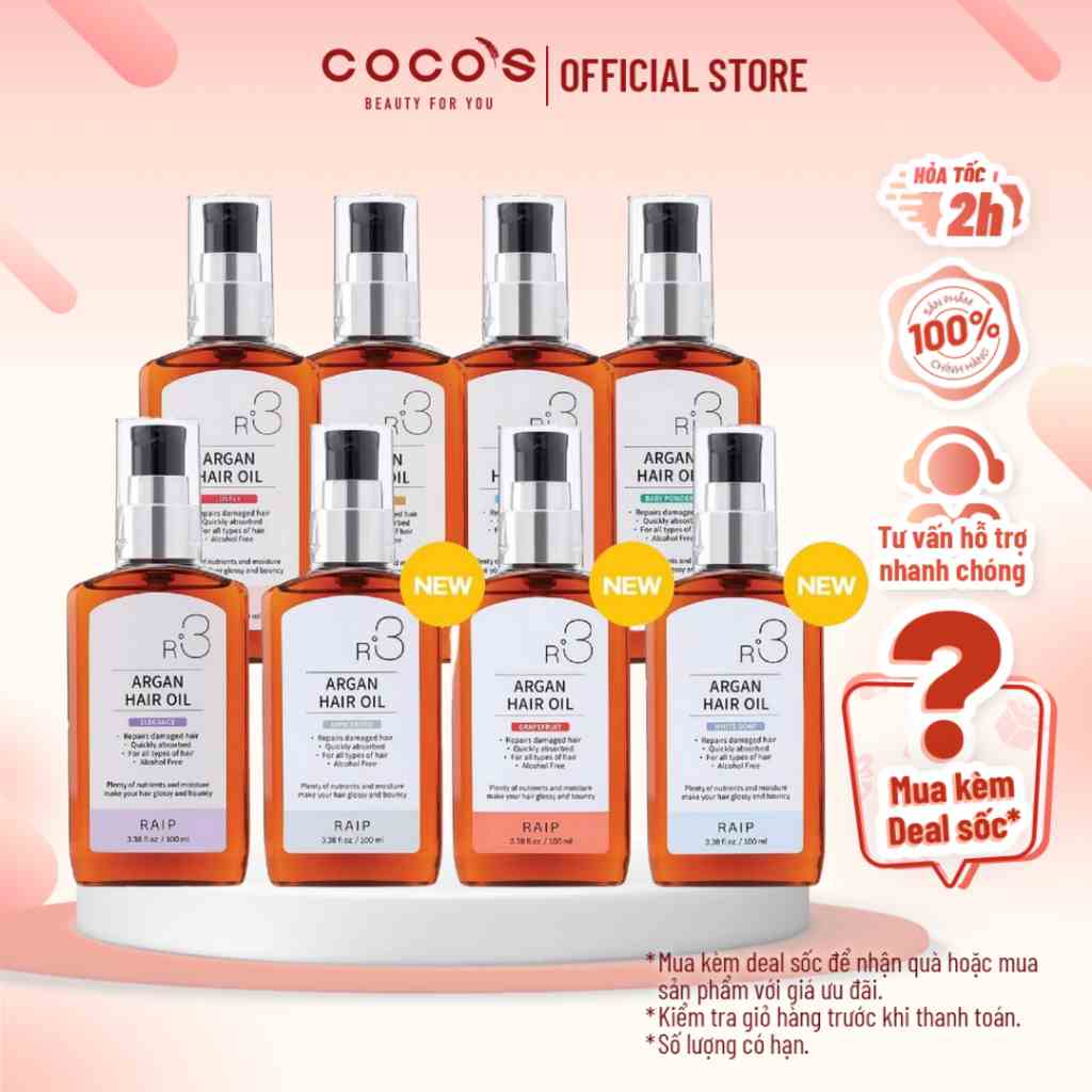 Tinh dầu dưỡng tóc Raip Argan Hair Oil R3 100ml