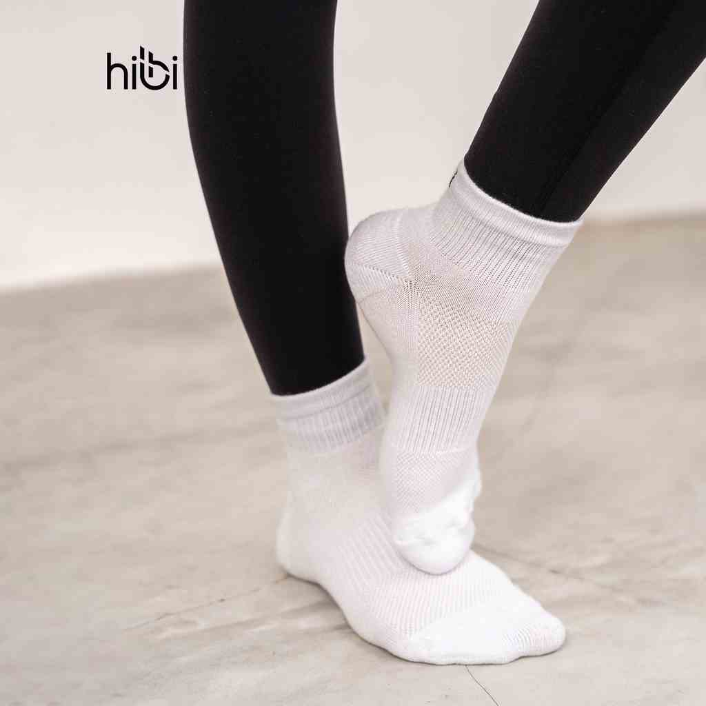 Tất thể thao cổ ngắn Hibi Sports A011 Cotton chống hôi chân, loại có đệm và bo ôm chân chống trượt