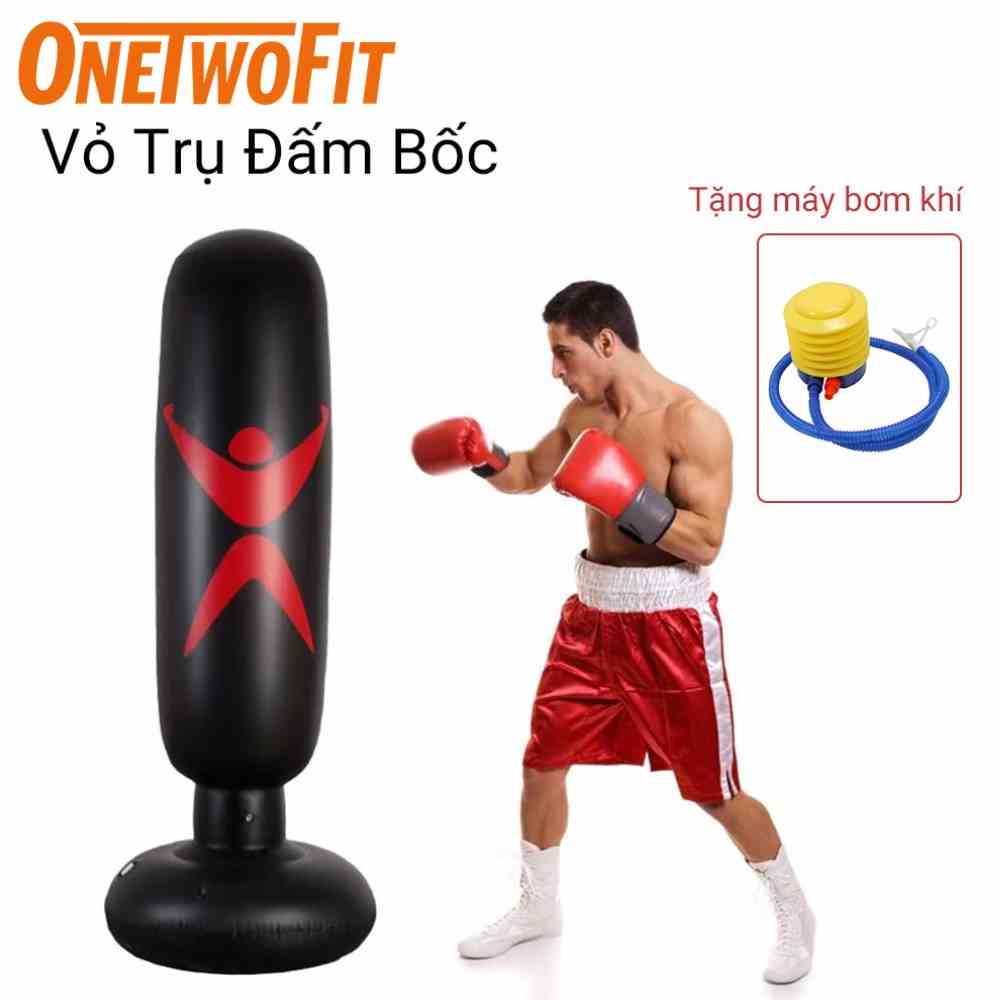 OneTwoFit Bao Cát Võ Thuật - Trụ Hơi Đấm Bốc Phản Xạ Phiên Bản，Bao Cát Người Lớn Trẻ Em Dụng Cụ Tập Gym Tại Nhà ET006502