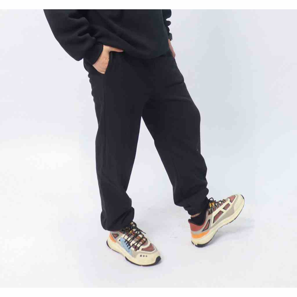 Quần Jogger Nam Thể Thao Local Brand Unisex Thêu LOGO FIOR DANTÉ Form Rộng Màu Đen 100% Vải Cotton Lưng Thun Co Dãn