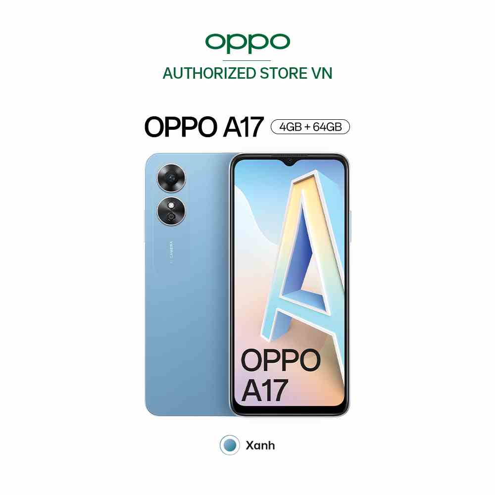 [Mã ELRE20 giảm 20% tối đa 2TR] Điện Thoại OPPO A17 4GB/64GB-Hàng Chính Hãng