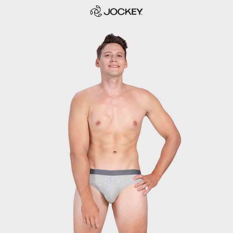 Quần Lót Nam Thun Cotton Jockey Dáng Brief Cao Cấp Màu Xám melange - J1246_P1