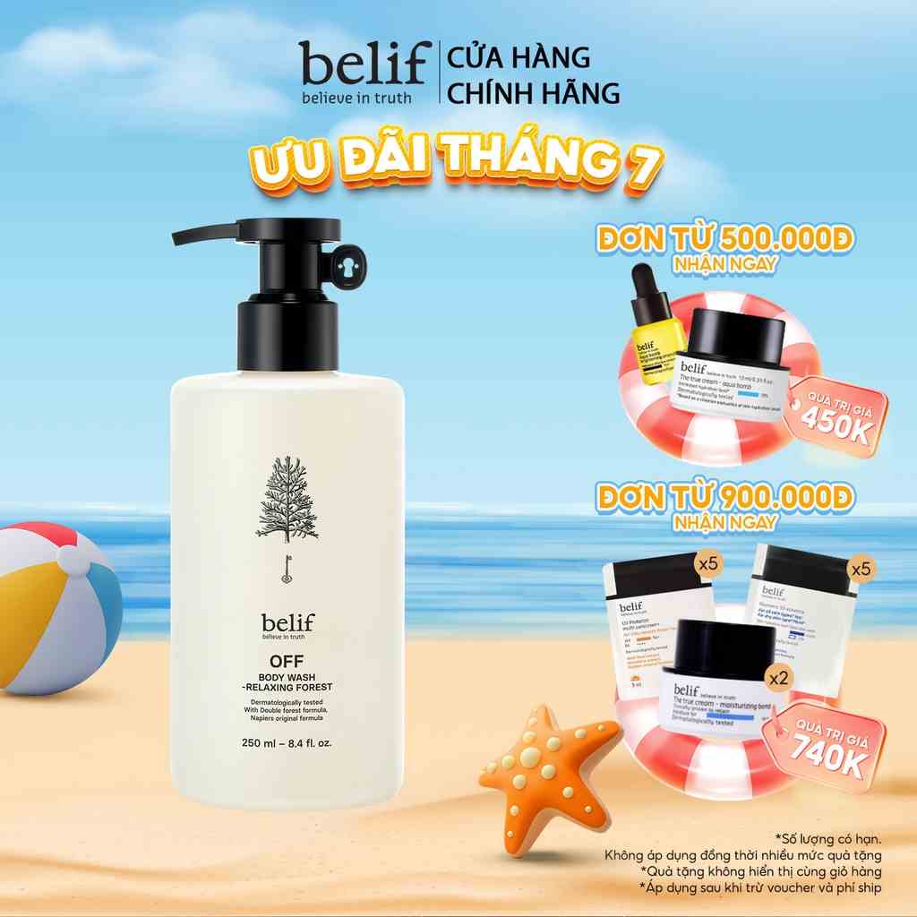 Sữa tắm dưỡng ẩm belif Body Wash Relaxing Forest 250ml