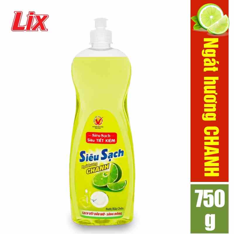 [Mã BMLTB35 giảm đến 35K đơn 99K] Nước rửa chén LIX siêu sạch hương chanh 750g NS751