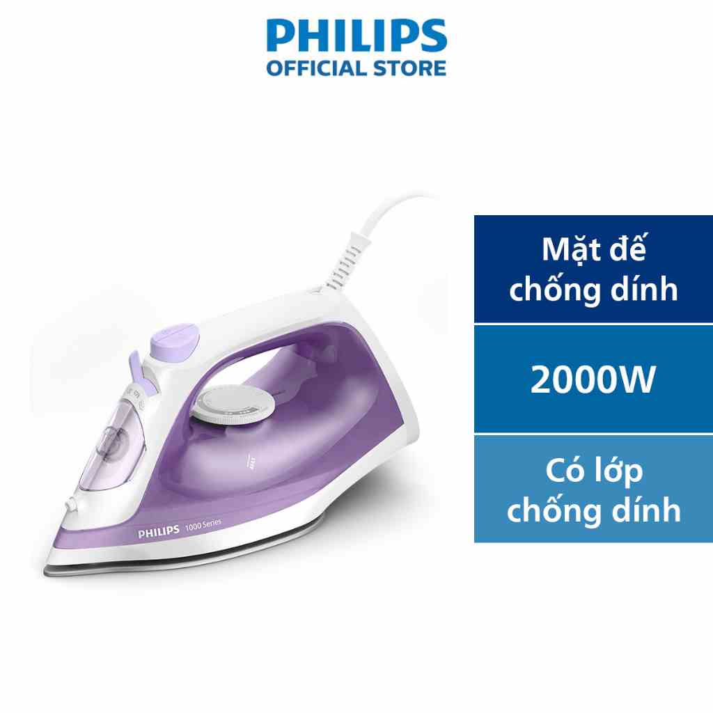 BÀN ỦI HƠI NƯỚC Philips DST1040/30 | 2000W | mặt đế chống dính - Hàng Chính Hãng