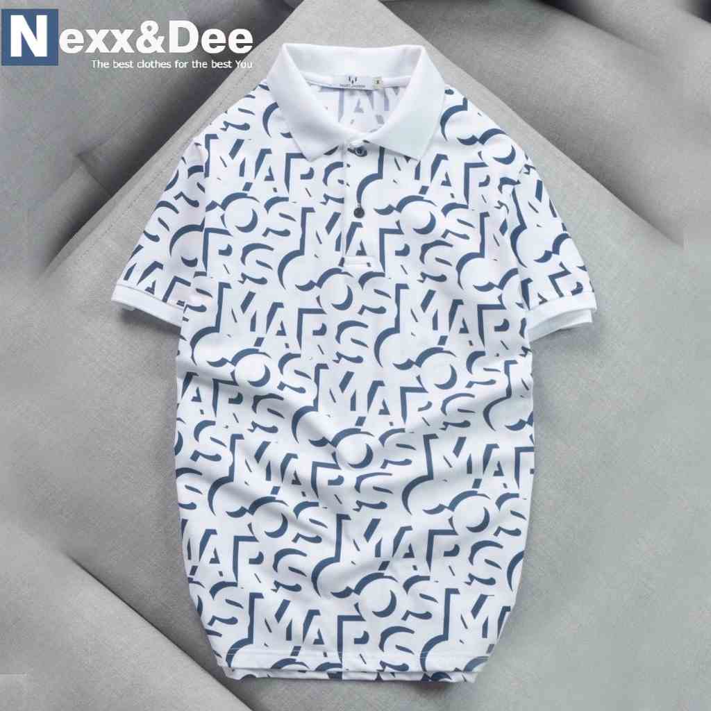 Áo thun POLO nam chấm bi Nexx&Dee phối sọc ngang có cổ bẻ trung niên lịch lãm big size 3XL cao cấp PL09