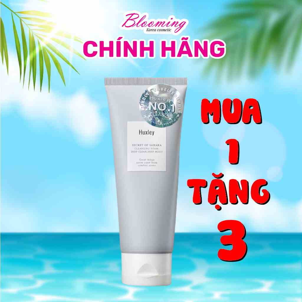 Sữa rửa mặt làm sạch chuyên sâu dạng bọt Huxley Cleansing Foam Deep Clean, Deep Moist 150g