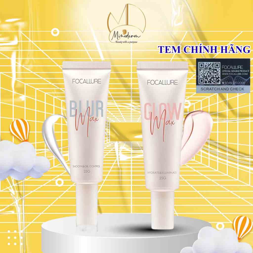 Kem Lót Trang Điểm FOCALLURE Kiềm Dầu Nâng Tông Che Lỗ Chân Lông/Làm Mềm Mịn Da 25g FA-138