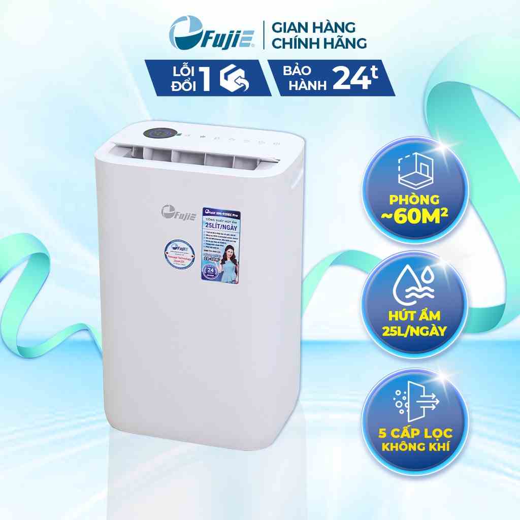 Máy hút ẩm và lọc không khí nhập khẩu FUJIE HM-925EC Pro Kết nối wifi thông minh - Bảo hành điện tử toàn quốc