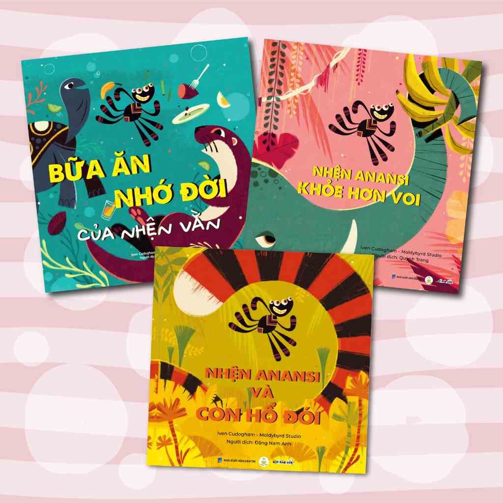 Sách cho bé - Bộ sách Nhện Vằn Anansi Thông Minh, Nhanh Trí 3-6 tuổi giúp con nhận biết nhiều bài học trong cuộc sống