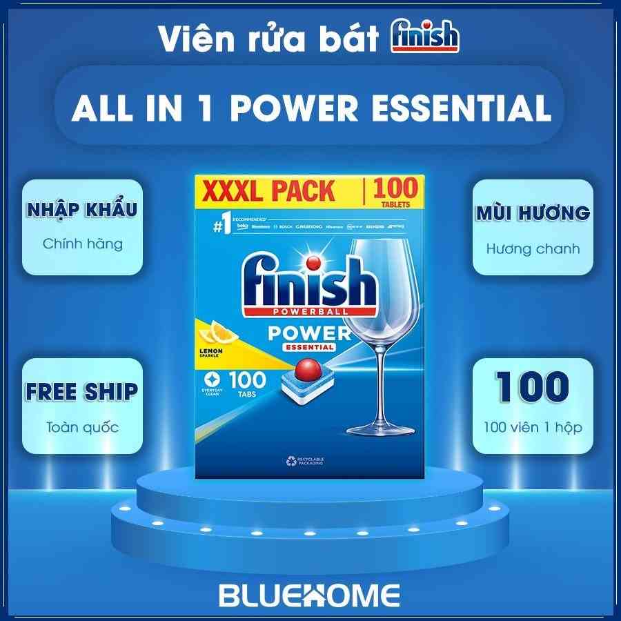 [Mã BMLTB35 giảm đến 35K đơn 99K] Viên Rửa Bát Finish Powerball Power Essential 100 viên (LEMON)