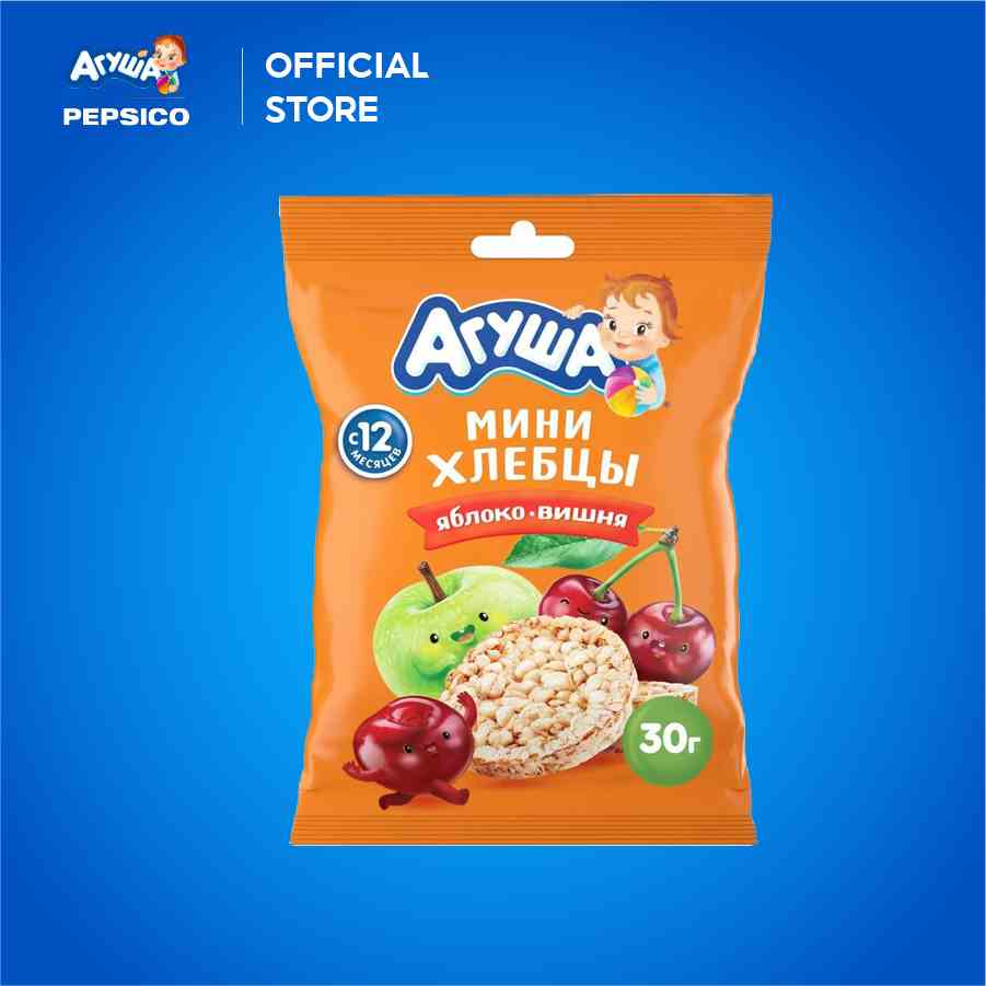 Bánh ăn dặm Agusha vị Táo và Cherry (30g) dành cho bé từ 12 tháng trở lên