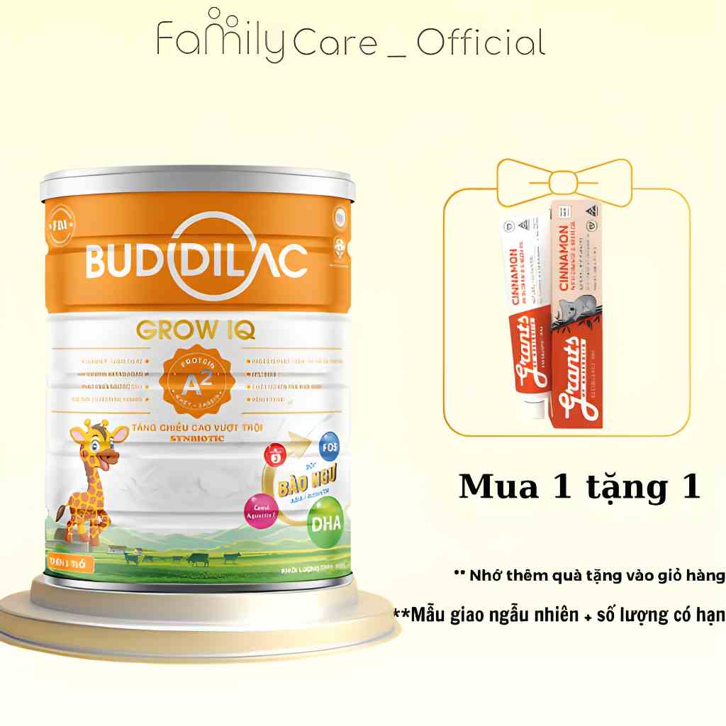 Sữa Bột Buddilac IQ Hộp 900g/ 400g Hỗ Trợ Phát Triển Trí Não Và Chiều Cao, Bổ Sung Vitamin Tăng Sức Đề Kháng Cho Bé