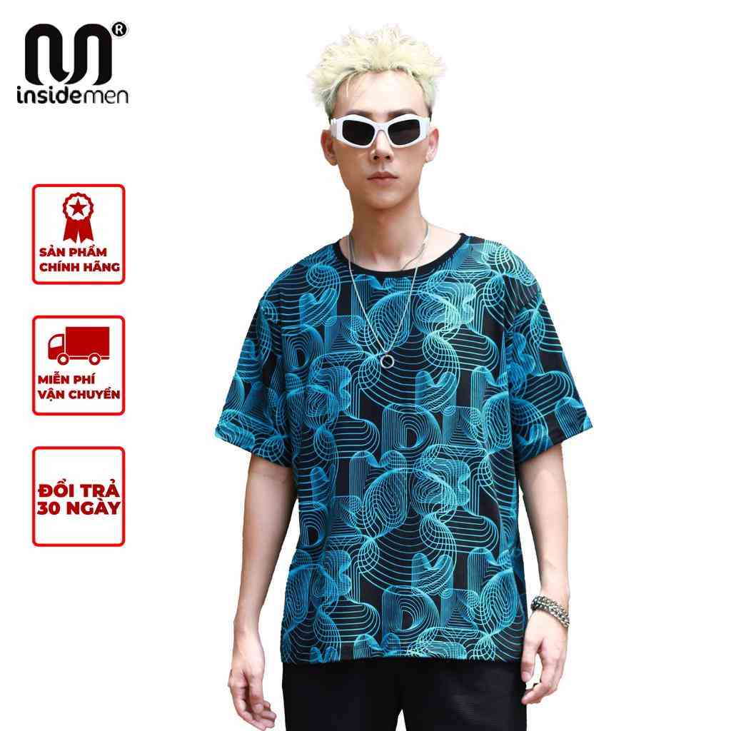 Áo Thun Nam Form Rộng INSIDEMEN Unisex Nam Nữ Local Brand Thời Trang Đường Phố Kiểu Dáng Năng Động ITS026S3