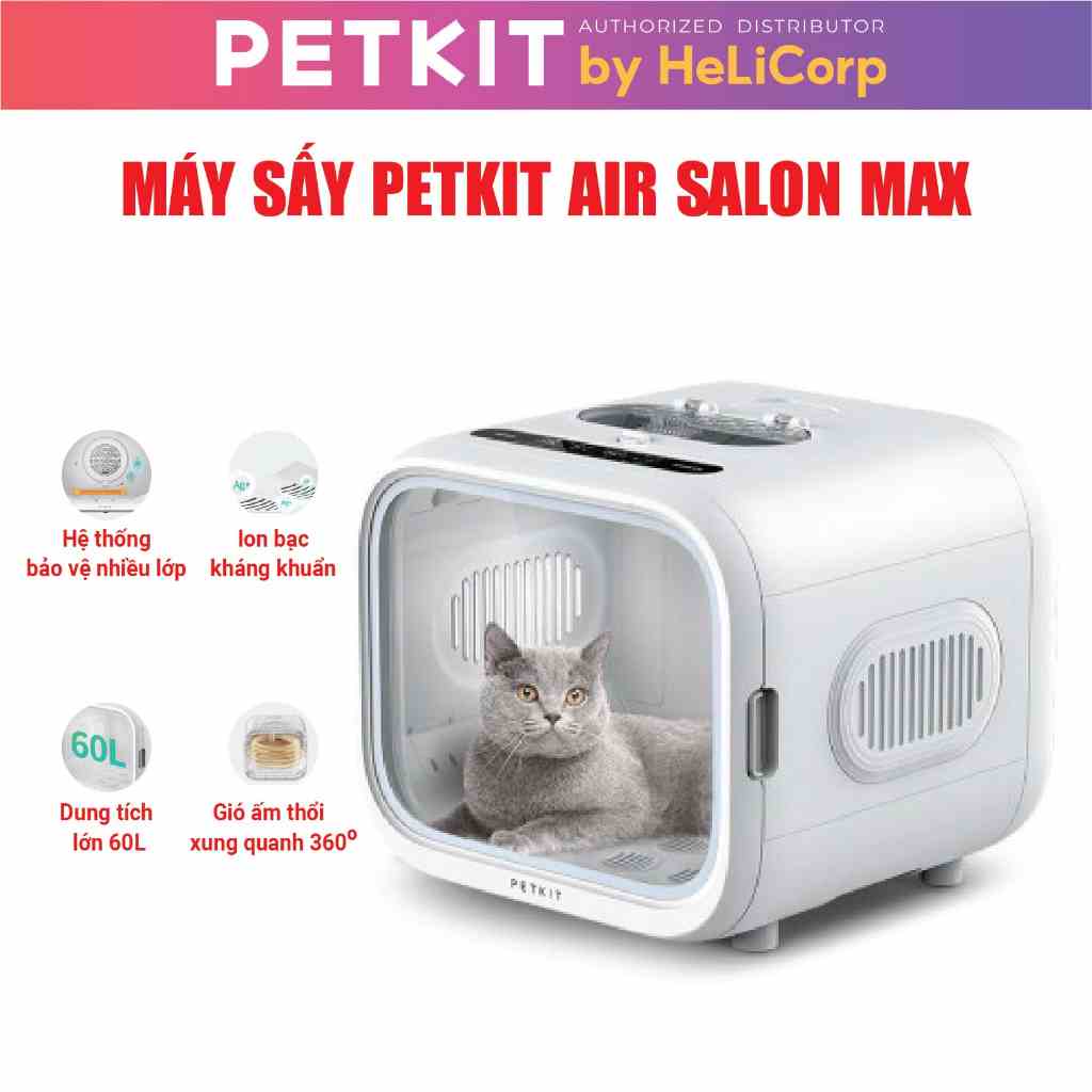 [Mã BMLTB200 giảm đến 100K đơn 499K] Máy Sấy Cho Chó Mèo, Lồng Sấy Lông Thú Cưng Petkit Air Salon Max Pro 2024